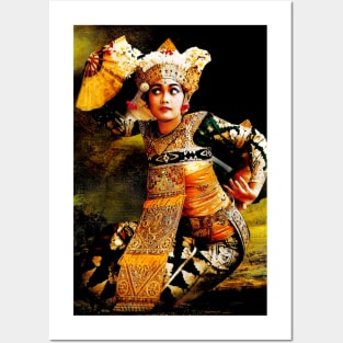 Balinese Traditional Dancer Bali Indonesia Barong Painting Posters and Art